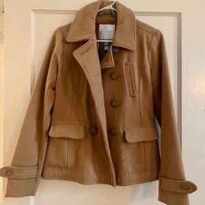 American Eagle Camel Peacoat- S